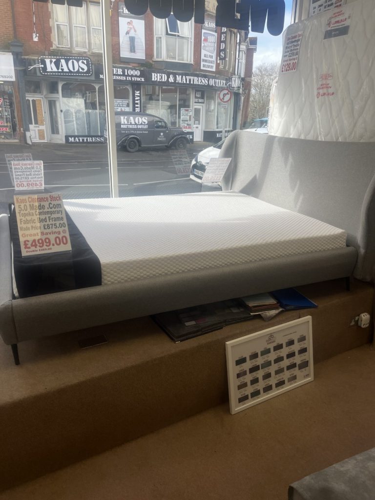 5.0 Made Topeka Contemporary Fabric Bed Frame Kaos Beds