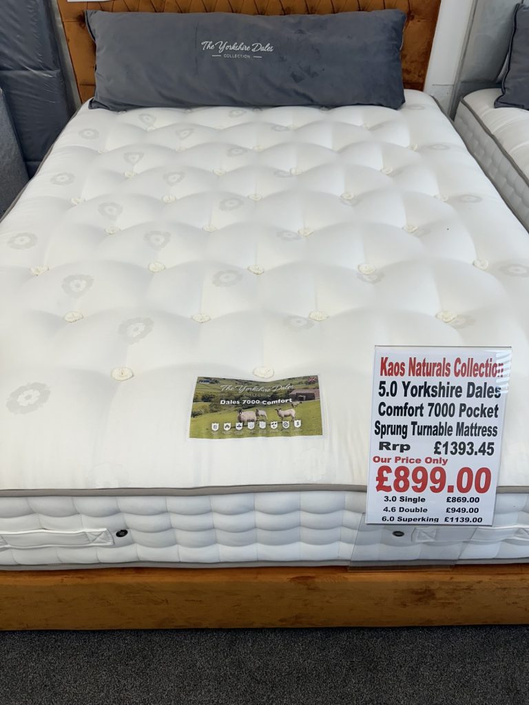 5.0 Yorkshire Dales Comfort 7000 Pocket Sprung Turnable Mattress Kaos Beds & Mattresses Shop