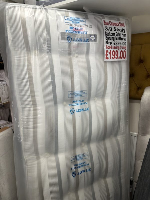 3.0 Sealy Backcare Extra Firm Sprung Mattress