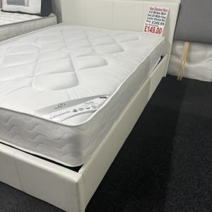 4.6 birlea end lift ottoman white leather bed