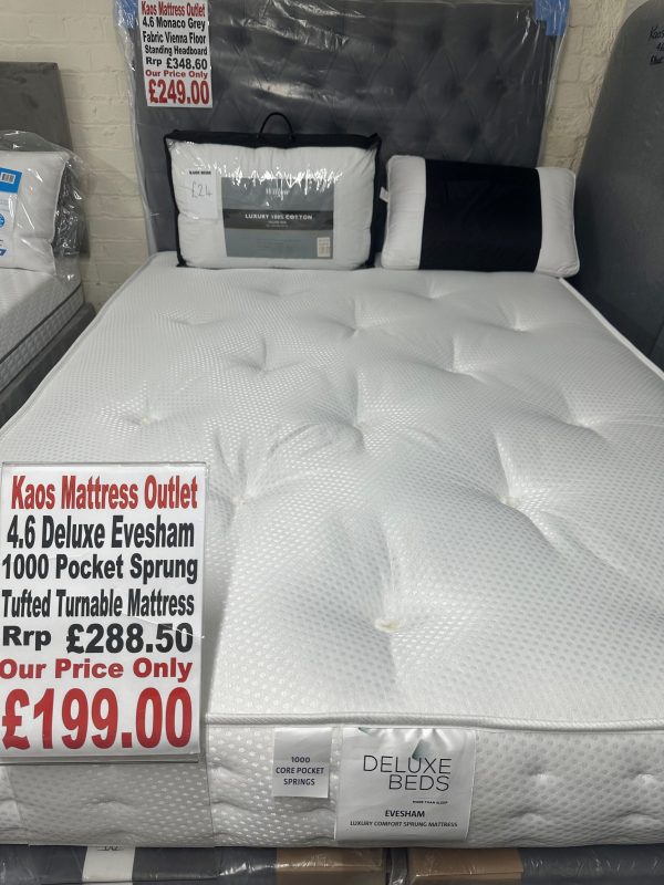 4.6 Deluxe Evesham 1000 Pocket Turnable Mattress