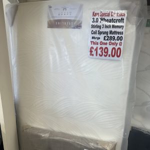 Single Sterling 3" Memory Top Mattress