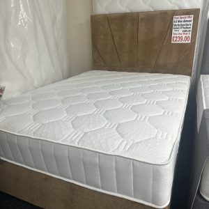 4.6 New Almond Non Drawer Base Including Hemlock 54" Headboard
