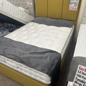 Double Tumeric Non Drawer Base Inc Whitebark 54" Headboard