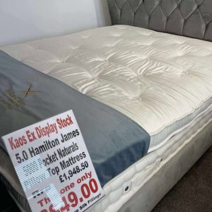 5.0 Ex Display Hamilton James 5000 Pocket Naturals Pillow Top Mattress
