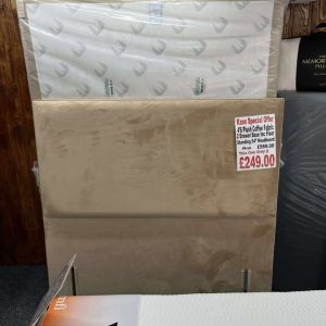 4'6'' Plush Coffee 2 Drawer Base inc Floor Standing Headboard