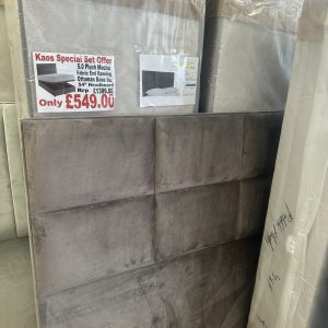 King Plush Mocha End Open Ottoman Inc 54" Headboard