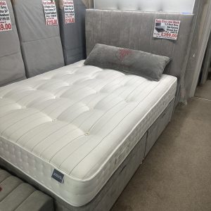 King Seal Grey Side Open Ottoman Inc 54" Headboard