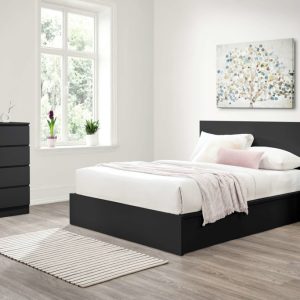 Double Oslo Ottoman Bed Black